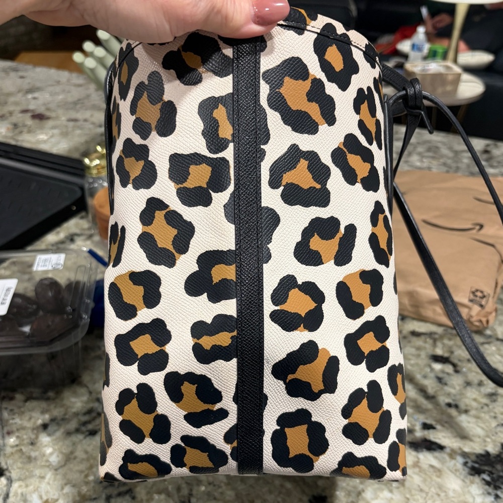 Coach Leopard Print Tote - Black and Tan - Picture 13 of 17